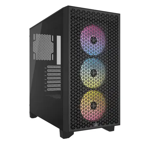 CORSAIR iCUE 3000D AIRFLOW 750W 80+ Bronze Tempered Glass USB 3.2 Siyah ATX Mid Tower Kasa