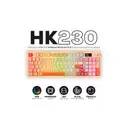 Hawk Gaming HK230 Membrane LCD RGB Kablosuz/Bluetooth Pembe Turuncu Full Türkçe Gaming Klavye
