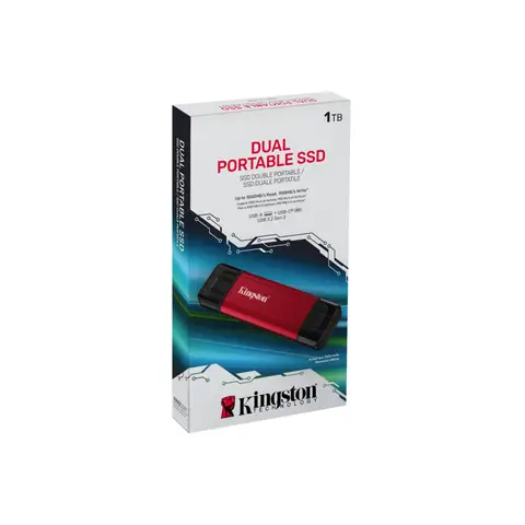Kingston SPSD/1TB 1 TB USB Gen 2.2 Typoe C mini Kırmızı Harici Taşınabilir SSD Harddisk