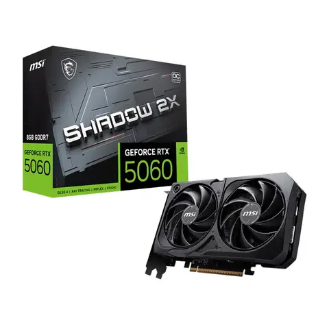 MSI GeForce RTX 5060 SHADOW 2X 8G 8GB GDDR7 128 Bit DLSS 4 NVIDIA Ekran Kartı