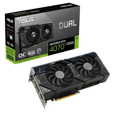 ASUS GEFORCE RTX 4070 TI SUPER DUAL O16G 16GB GDDR6X 256 BIT DLSS 3 EKRAN KARTI