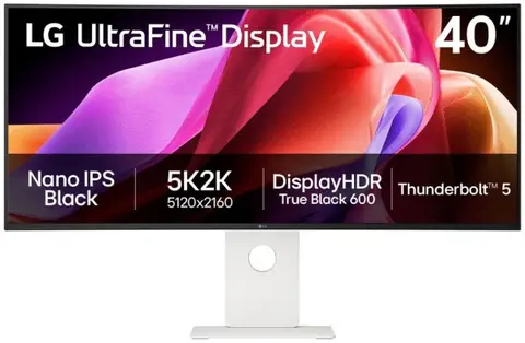 Lg 40U990A-W 40 inch 5120x2160 5ms 60Hz 5K MM HDMI DP RJ45 Thunderbolt5 IPS Monitör
