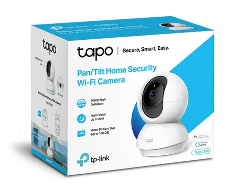 Tp-Link TAPO C200 1080p 128GB microSD Destekli FHD 1080p Gece G�r��l� Kamera