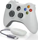 Xbox 360 Pc Ps3 Uyumlu Kablosuz Alıcılı Siyah Gamepad Joystıck - Beyaz