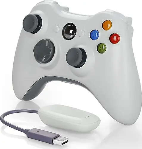 Xbox 360 Pc Ps3 Uyumlu Kablosuz Alıcılı Siyah Gamepad Joystıck - Beyaz