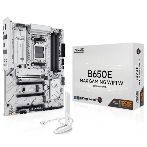 ASUS B650E MAX GAMING WIFI W 8000MHz (OC) DDR5 Soket AM5 M.2 HDMI DP ATX Anakart