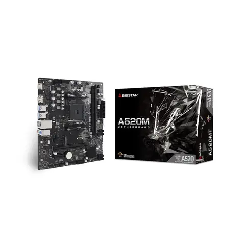 Biostar A520MT DDR4 4000MHz AM4 DDR4 mATX Anakart