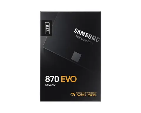 Samsung MZ-77E2T0BW 2 TB 870 EVO 560/530Mb/s 2.5 inch SSD Harddisk