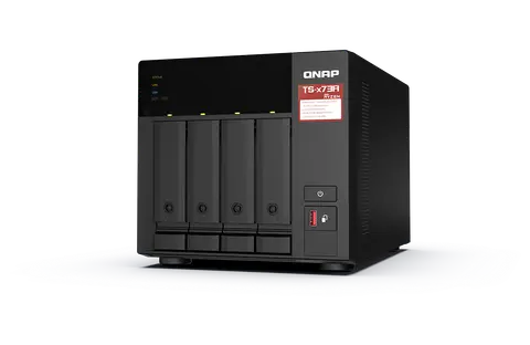Qnap TS-473A-8G Ryzen V1500B 8GB DDR4 4x3.5-2.5 HDD Yuvalı 2XRJ45 Tower Nas Ağ Depolama Aygıtı