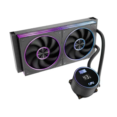 Dragos FrostBite V2 Dijital Isı Göstergeli ARGB 240mm Siyah İşlemci Sıvı Soğutucu