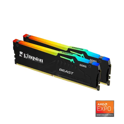 Kingston KF560C30BBEAK2/32TR 32 GB (2x16) DDDR5 6000Mhz CL30 Beast RGB Expo Bilgisayar Bellek