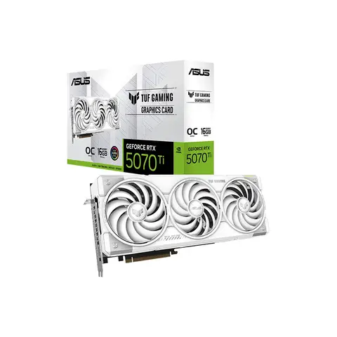 ASUS TUF RTX5070TI O16G WHITE GAMING OC 16GB GDDR7 256Bit Ekran Kartı