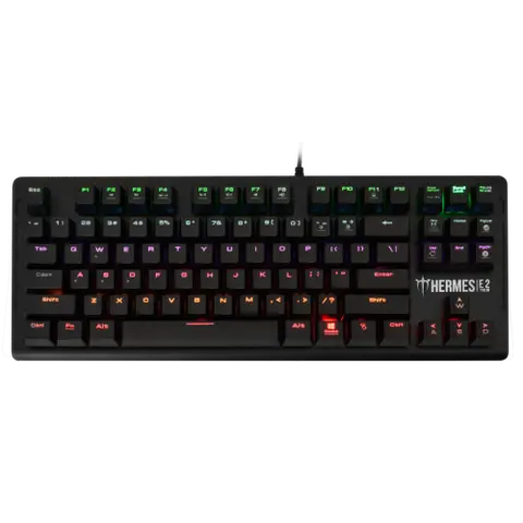 Gamdias HERMES-E2 USB Q ENG Rainbow Backlight Blue Mekanik Switch Kablolu Oyuncu Klavyesi