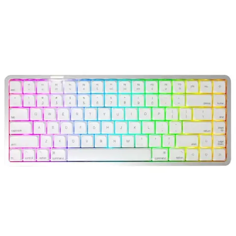 AKKO Air 01 Low Profile Cloudy White %75 Kailh Cloud Switch Hotswap RGB Kablosuz İngilizce Mekanik Gaming Klavye