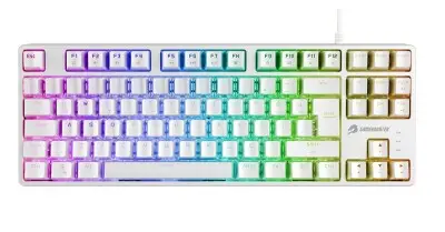GameBooster G23W Enigma TKL Rainbow Aydınlatmalı Red Switch Mekanik Beyaz Gaming Klavye