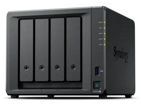 Synology DS425 PLUS Celeron J4125 2GB DDR4 4 yuvalı 2.5-3.5 inch HDD 2x NVME 2 Port Lan Ağ Depolam NAS Cihazı