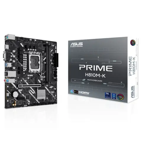 ASUS PRIME H810M-K 6400MHz DDR5 Soket LGA1851 M.2 HDMI VGA mATX Anakart