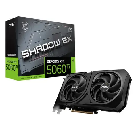 MSI GeForce RTX 5060 Ti 16G SHADOW 2X OC PLUS 16GB GDDR7 128 Bit DLSS 4 Ekran Kartı