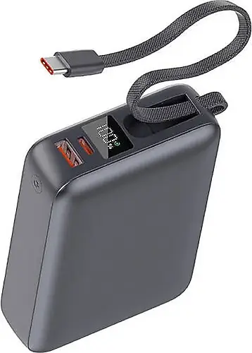 QCY 20000 mAh Hızlı Şarj Type-C Kablolu Powerbank