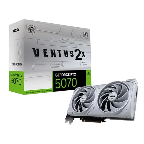 MSI GeForce RTX 5070 12G Ventus 2X OC GDDR7 12GB 192 Bit DLSS 4 NVIDIA Beyaz Ekran Kartı