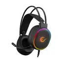 RAMPAGE ROGUE SİYAH USB RGB LEDLİ GAMİNG ESNEK MİKROFONLU OYUNCU KULAKLIK
