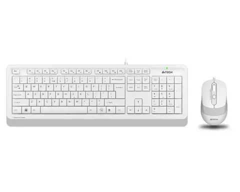 A4 Tech F1010 Q TR USB Multimedia Kablolu Beyaz Klavye Mouse Seti