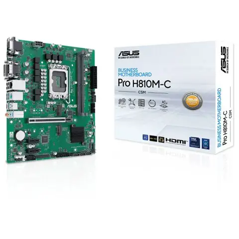 ASUS PRO H810M-C-CSM 6400MHz DDR5 Soket LGA1851 M.2 HDMI DP VGA mATX Anakart