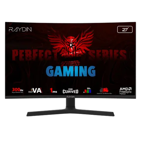 Raydin EG27RFA 27 inhc 1920x1080 1ms 300Hz Multimedia HDMI DP R1500 Curved Oyuncu Monitörü