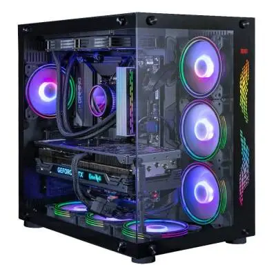 Performax Warmech-BL 6x RGB Fan Psu Yok ATX Gaming Bilgisayar Kasası Siyah