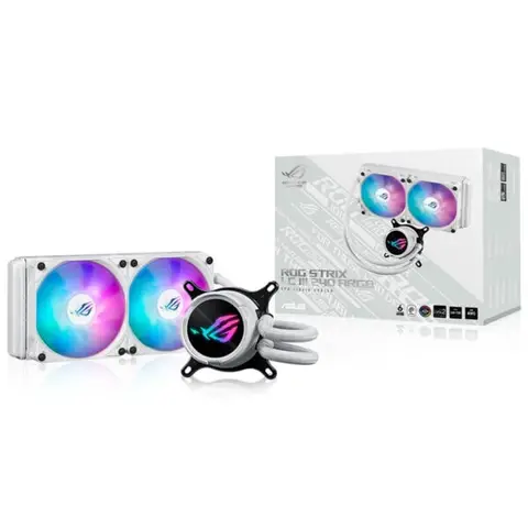 ASUS ROG STRIX LC III 240 ARGB White 240mm Aura Sync RGB Intel-AMD Uyumlu Beyaz İşlemci Sıvı Soğutucu