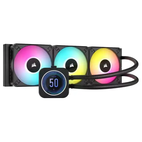 CORSAIR iCUE H150i ELITE LCD XT 360MM DISPLAY RGB SİYAH SIVI İŞLEMCİ SOĞUTUCU