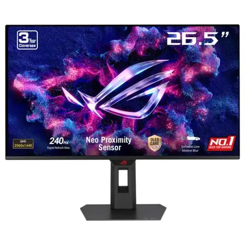 ASUS ROG Strix OLED XG27AQDMESZ 26.5 inç 240Hz 0.03ms 2K QHD Adaptive Sync QD-OLED Pivot Gaming Monitör