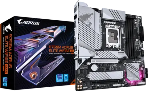 Gigabyte B760M AORUS ELITE WIFI6E GEN5 Sc-1700 DDR5 7800MHz 2xM2 Wi-Fi 6E 2.56Gbe ATX INTEL Anakart