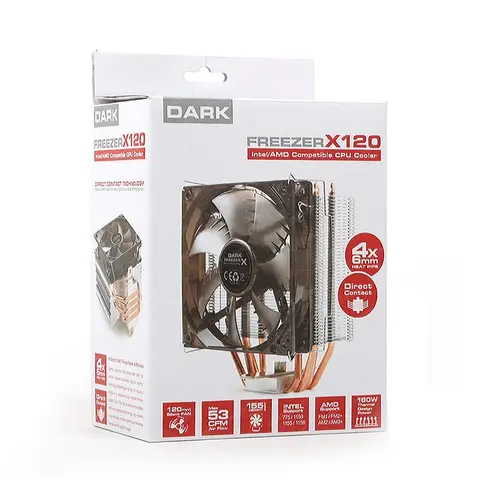 Dark DKCCX120 Freezer X120 Intel/Amd 12 cm Mavi Led Fanl� ��lemci so�utucusu