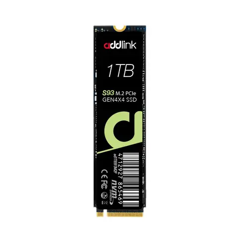 Addlink AD1TBS93M2P 1 TB 7200-6100Mb/s PCIe NVMe M2 Gen4 22x80 SSD Harddisk