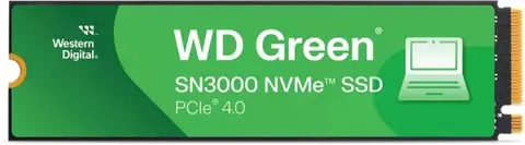 Western Digital WDS500G4G0E SN3000 500 GB 5000-4100Mb/s PCIe 4.0 x4 NVMe 22x80 Green SSD Harddisk