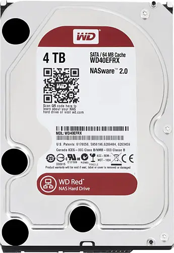 Western Digital Red WD40EFRX SATA 3.0 5400 RPM 3.5" 4 TB Harddisk
