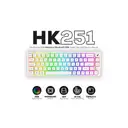 Hawk Gaming HK251 Membrane RGB Kablosuz/Bluetooth Beyaz %65 Türkçe Gaming Klavye