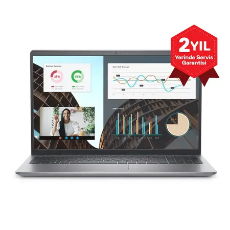 Dell N1601PVNB3530 Vostro 3530 CI7 1355U 3.7GHz 8GB 512GB SSD 15.6 Ubuntu Notebook Bilgisayar