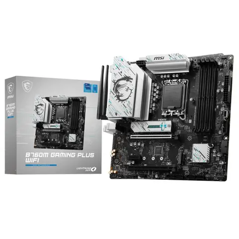 MSI B760M Gaming Plus Wifi 6800Mhz(OC) RGB M.2 1700P mATX DDR5 Anakart