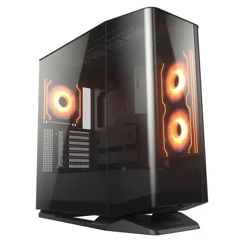 Cougar CGR-58M6B-RGB FV270 PSU YOK 3x12cm ARGB Fanlı Siyah Gaming Oyuncu Kasası