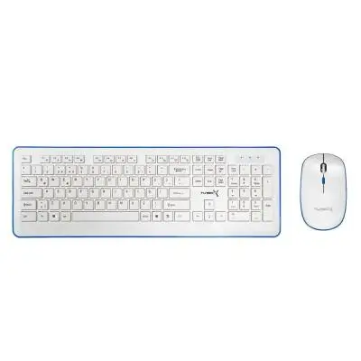 Turbox Oculus TR-K90 USB Kablosuz Beyaz/Mavi Multimedya Standart Q Klavye ve Mouse Set