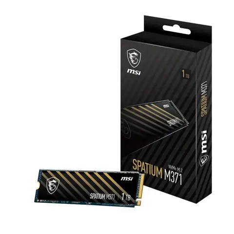 MSI 1TB SPATIUM M371 NVMe 2280 M.2 SSD (2350MB Okuma /1700MB Yazma)