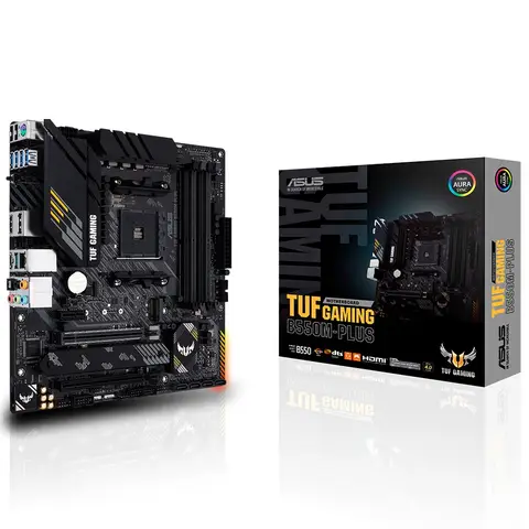 ASUS TUF GAMING B550M-PLUS AM4 DDR4 4400 DP HDMI 2xM2 USB3.2 ARGB 2.5Gbit mATX PCIe 4.0 ECC RAM ANAK