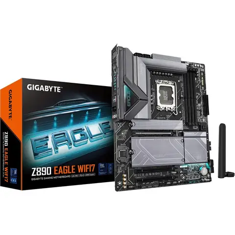 GIGABYTE Z890 Eagle Wifi 7 Intel LGA 1851 DDR5 9200Mhz (OC) 4x M.2 USB3.2 Atx Anakart
