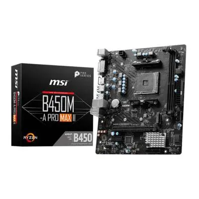 MSI B450M-A PRO MAX II Sata,M2 Ddr4 4133MHz (OC) Usb 3.2 Dvi Hdmi Ses 2.5 G.Lan AM4 mATX Anakart