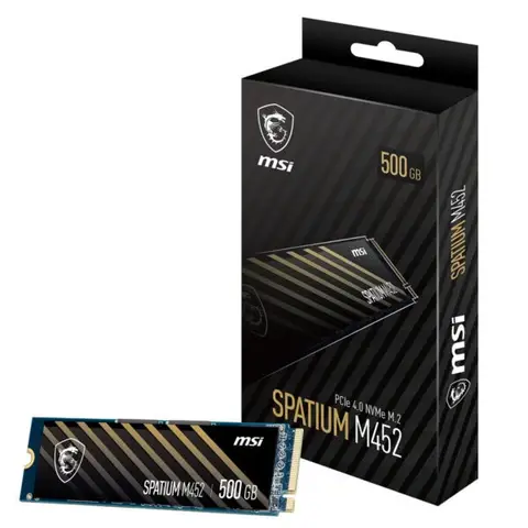 MSI SPATIUM M452 500GB NVMe PCIe Gen4 x4 Okuma 3600MB – Yazma 3100MB M.2 SSD