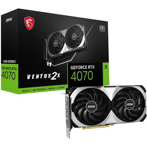 MSI GEFORCE RTX 4070 VENTUS 2X E1 12G OC 12GB GDDR6 128 BIT DLSS 3 EKRAN KARTI
