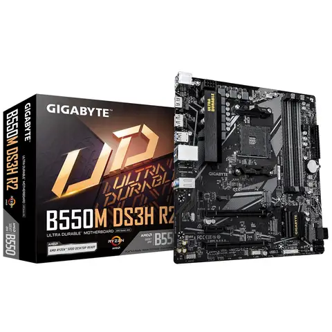 GIGABYTE B550M DS3H R2 4000MHZ(OC) DDR4 SOKET AM4 M.2 HDMI DVI MATX ANAKART