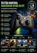 İTHALCİM Xbox 360 Uyumlu Kol Kablolu Joystick Gamepad Kablolu Oyun Kolu